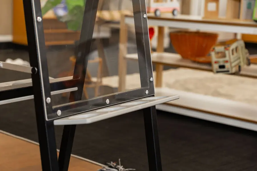 A-frame easel folded for storage